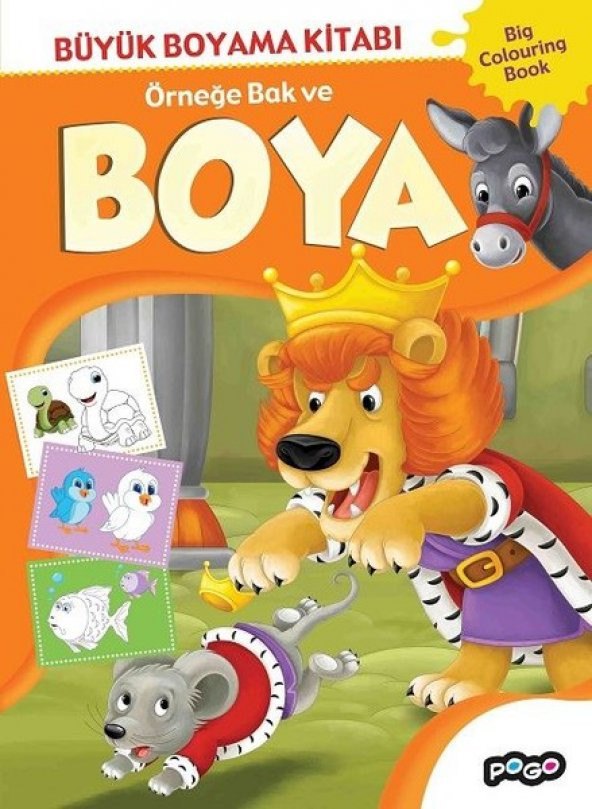 Büyük Boyama Kitabı 3 (Turuncu) - Örneğe Bak Ve Boya - Pogo Yayıncılık