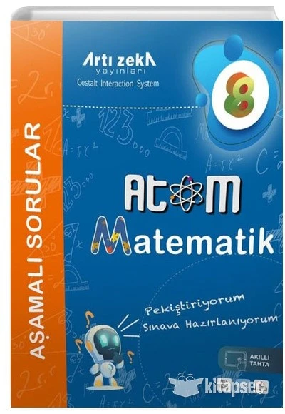 8. Sınıf Matematik Atom Aşamalı Sorular Artı Zeka Yayınları