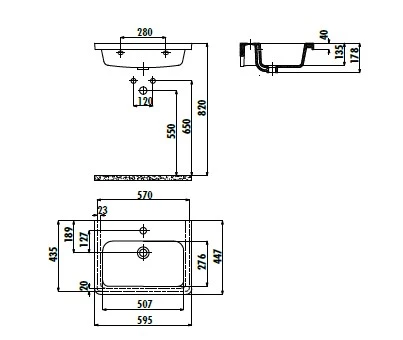 Creavit IP060 İpek Dolap Uyumlu Lavabo 45X60 cm Beyaz - 2