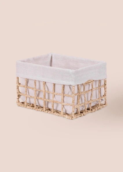 The Mia Braid Hasır Organizer Sepet Naturel 26x18x16 cm - 4