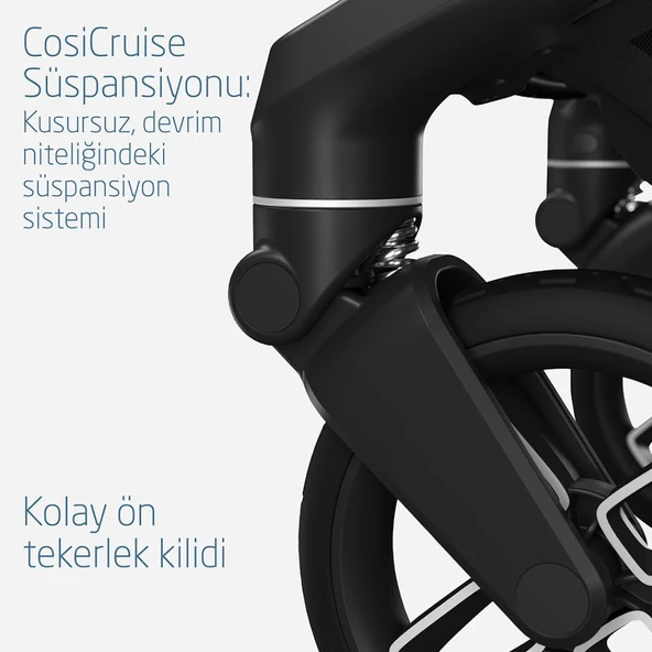 Maxi-Cosi Fame Led Işıklı Entegre Telefon Şarj Üniteli Premium Bebek Arabası Twillic Black - 10