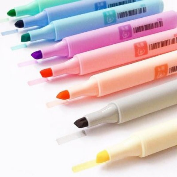 CHOSCH CS-H716  8 RENK  FOSFORLU KALEM 8 PASTEL RENKLER ) - 1