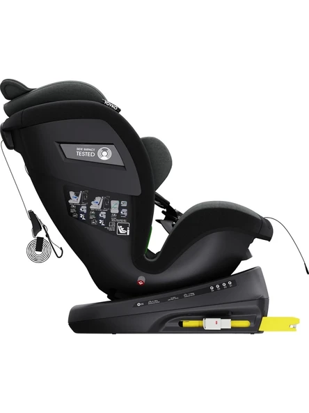 Yoyko Bear 360 Derece Dönebilir Yatabilir 0-36 Kg Isofixli Oto Koltuğu Gri - Resim 10