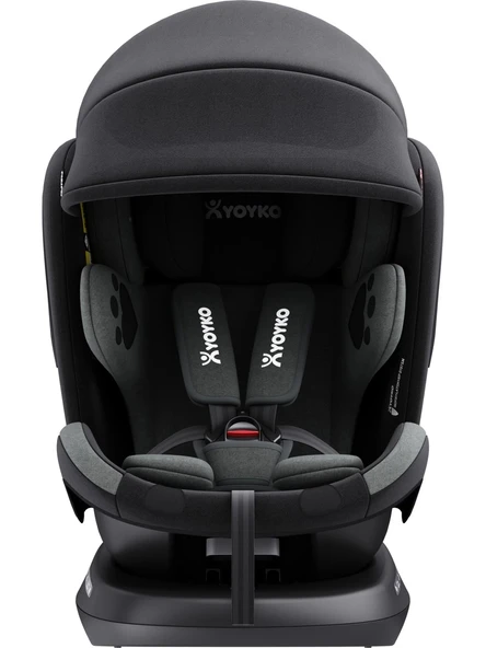 Yoyko Bear 360 Derece Dönebilir Yatabilir 0-36 Kg Isofixli Oto Koltuğu Gri - Resim 4