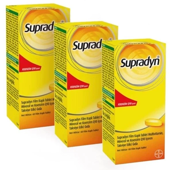 Supradyn Daily Koenzim Q10 60 Tablet 3'lü