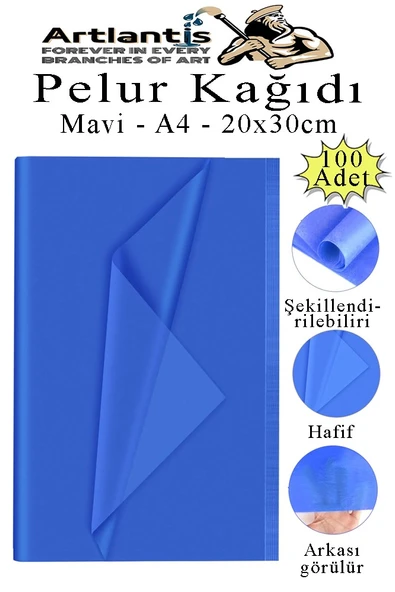 Pelur Kağıdı Renkli 100 lü 1 Paket A4 Pelur Kagıt Moda Tasarım Tekstil Hediye Paketleme Ambalaj Kağıdı Parti Doğum Günü - 8