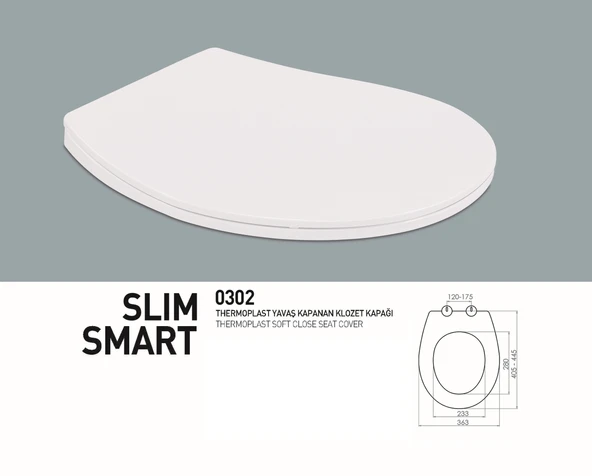 Karen Banyo Slim Smart Thermoplast Yavaş Kapanan Klozet Kapağı 0302 - 1