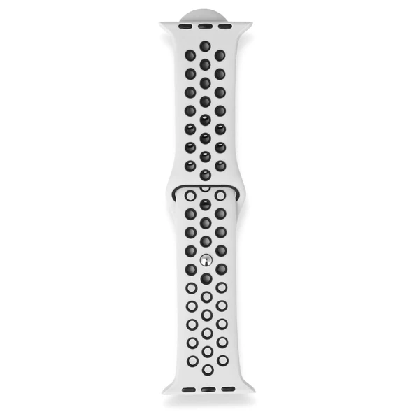 FitCase Apple Watch 42 44 45 49 mm Uyumlu Point Spor Silikon Kordon - 4