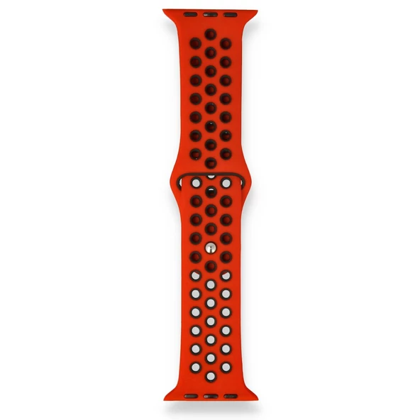 FitCase Apple Watch 42 44 45 49 mm Uyumlu Point Spor Silikon Kordon - 6