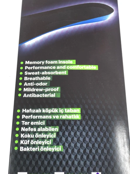 Shoex Memory Foam İnsole Technology Ultra Soft Comfort Ortopedik Tabanlık - Astar - Resim 9
