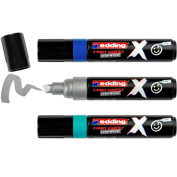 Edding E-6900 Multimaker Çok Yönlü Akrilik Boya Seti Kesik Uçlu Markör 2-10 mm Ocean - 5