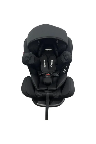 Yoyko Bear 360 ° SİYAH Dönebilir Yatabilir 0-36 Kg Oto Koltuğu ISOFIX/SIP/LATCH - Resim 2