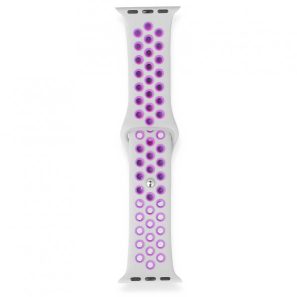 FitCase Apple Watch 38 40 41 mm Uyumlu Point Spor Silikon Kordon - 11