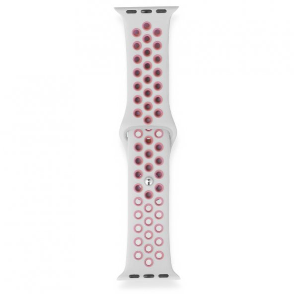 FitCase Apple Watch 38 40 41 mm Uyumlu Point Spor Silikon Kordon - 12