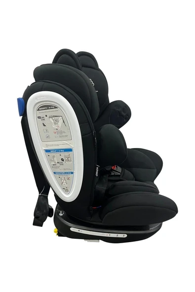 Yoyko Bear 360 ° SİYAH Dönebilir Yatabilir 0-36 Kg Oto Koltuğu ISOFIX/SIP/LATCH - Resim 5