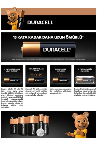 Duracell Alkalin AA Kalem Pil 1,5V LR03/MN2400 6'lı Paket X 2 - 2