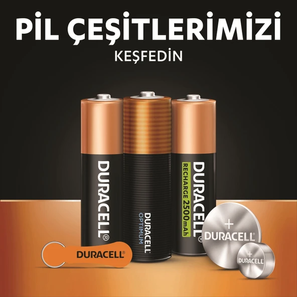 Duracell Alkalin 9V Pil 6LR61/MN1604 2'li Paket - 6