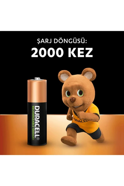 Duracell Şarj Edilebilir AA 1300mAh Piller 4'lü Paket - 2