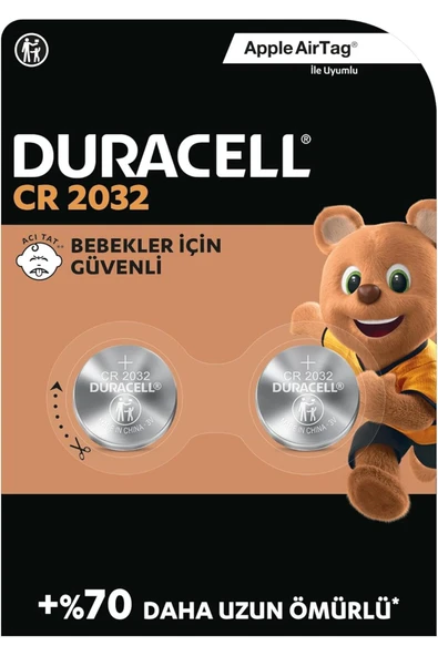 Duracell CR2032 Lityum Düğme Pil 2’li Paket 3V (CR2032)