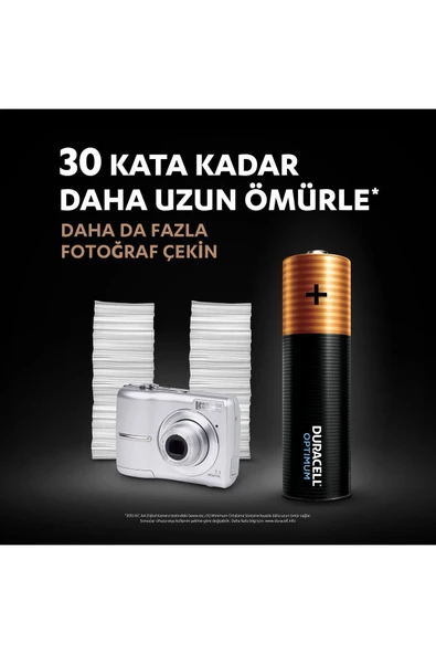 Duracell Optimum AA Alkalin Pil 1,5V LR6 MN1500 12'li Paket - 5