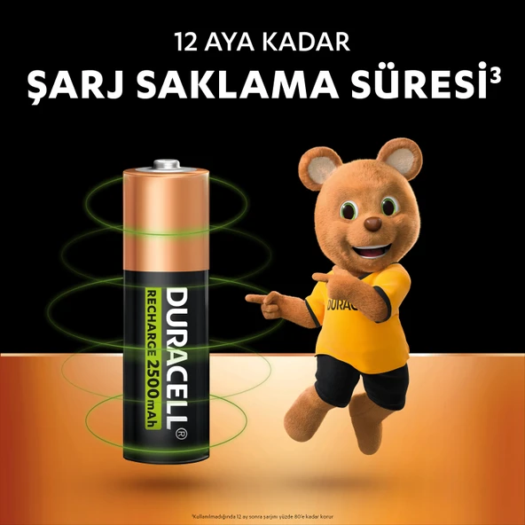 Duracell Şarj Edilebilir AA 2500mAh Piller 4'lü Paket - 4