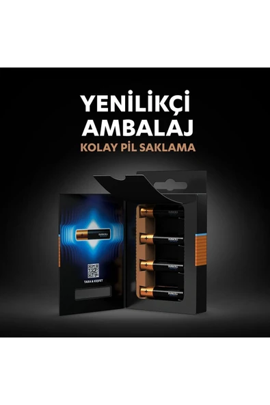 Duracell Optimum AAA Alkalin İnce Kalem Pil 1,5V LR03 MN2400 16'lı Paket - 6