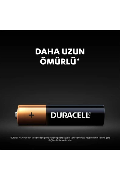 Duracell AAA Alkalin İnce Kalem Pil 10'lu Paket 1.5V LR03 - MN2400 - 3