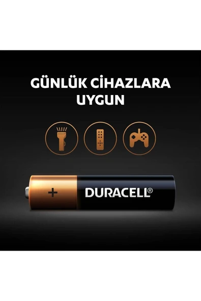 Duracell AAA Alkalin İnce Kalem Pil 10'lu Paket 1.5V LR03 - MN2400 - 4