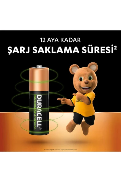 Duracell Şarj Edilebilir AA 1300mAh Piller 4'lü Paket - 3