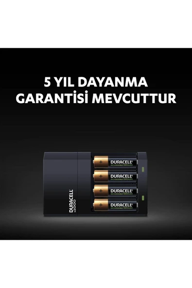 Duracell CEF 14 Pil Şarj Cihazı 4 Saat (1 Adet) + Şarj Edilebilir AA ve AAA Pil (2'şer Adet) - 7