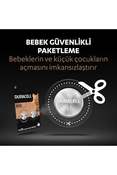 Duracell Özel 2032 Lityum Düğme Pil 3V (CR2032) 8li Paket - 5