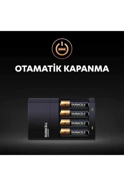 Duracell CEF 14 Şarj Aleti + 2'şer Adet AA ve AAA Pil 4 Saat Şarj Cihazı (1 Adet) - 7