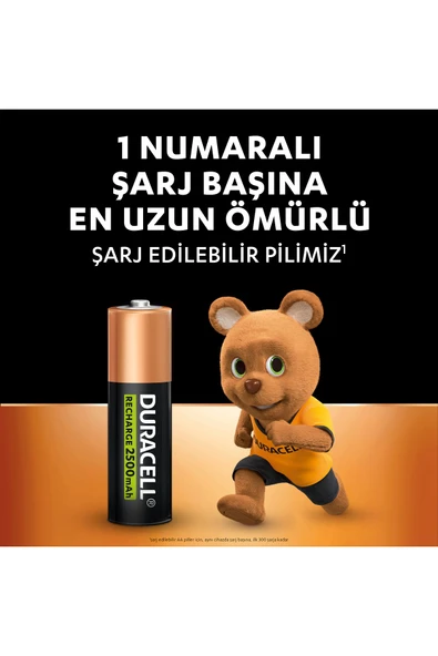 Duracell Şarj Edilebilir AA Kalem Pil 2li Paket 2500mAh - 2