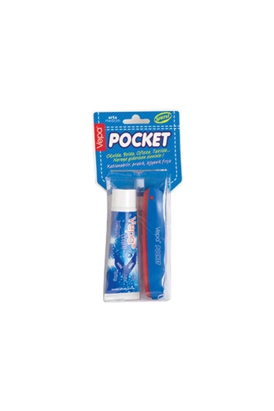 Vepa Pocket Seyahat Tipi Diş Fırçası + Diş Macunu 15 ml