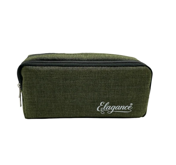 Elegance Haki Çift Bölmeli Kalem Çantası - 5