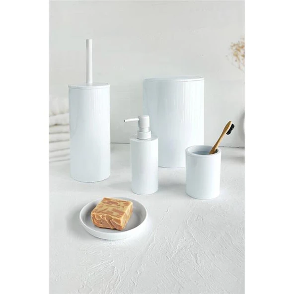 Primanova Flores 5'li Banyo Seti - Beyaz