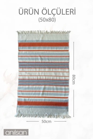 Azure Çizgi Detay El Havlusu %100 Pamuk 50x80 - 3