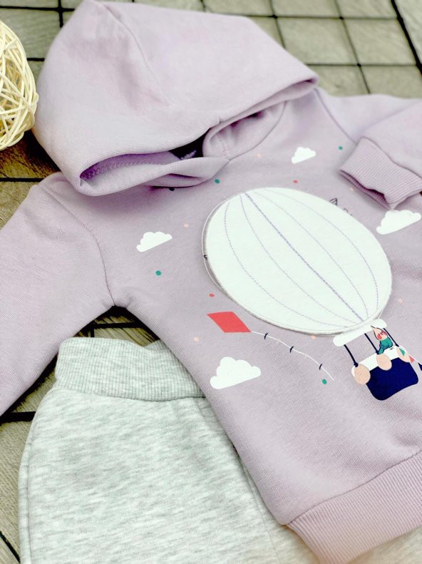Kız Bebek Çocuk Lila Air Baloon İkili Takım - 2