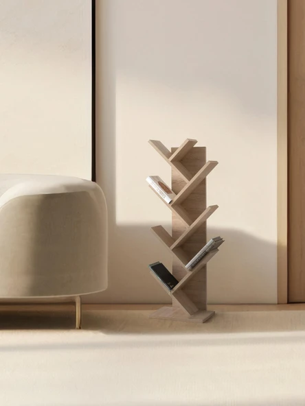 Modern Zikzak 10 Raflı Kitaplık 60x36x156 - 4