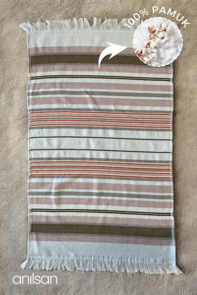 Palmiye Çizgi Detay El Havlusu %100 Pamuk 50x80