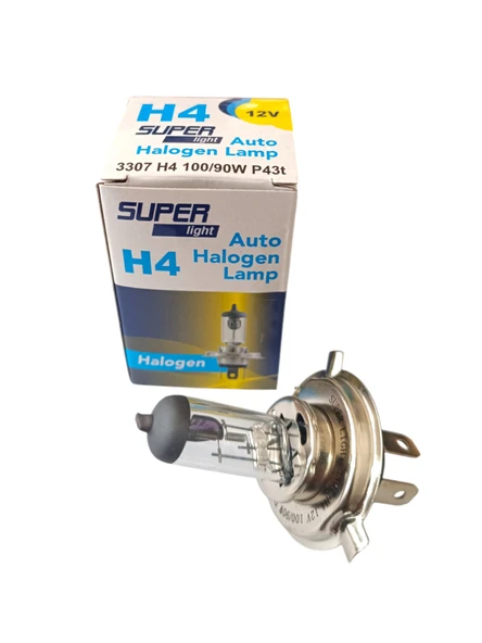 Super Light H4 Halojen Far Ampülü 12 Volt 100/90 Watt - Resim 2