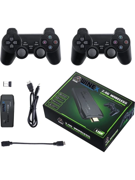 Winex Arcade Yeni 4KHD Retro Game Stick 90 lı Yıllar Atari Makinası Oyunları 15000 Oyunlu Konsol