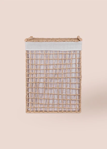 The Mia Braid Hasır Çamaşır Sepeti Naturel 43x35x56 cm - 7
