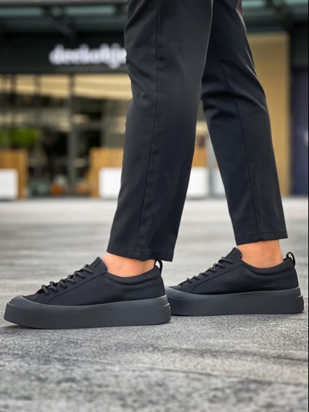 ET500 Özel Termo Taban Siyah Renk Casual Erkek Ayakkabı - Resim 3