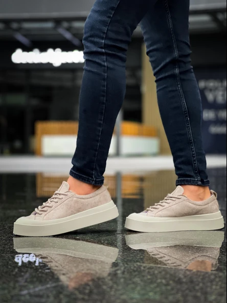 ET500 Özel Termo Taban Krem Casual Erkek Ayakkabı - Resim 3