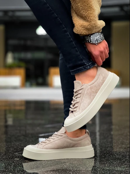 ET500 Özel Termo Taban Krem Casual Erkek Ayakkabı - Resim 5