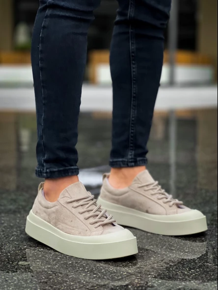 ET500 Özel Termo Taban Krem Casual Erkek Ayakkabı - Resim 4