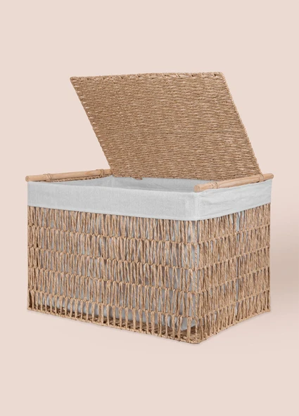 The Mia Cesta Hasır Organizer Sepet Naturel 62x42x42 cm - 8