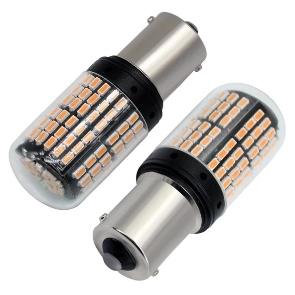 Turuncu Led P21W 93 Ampul 144 Led 12V (2 Adet) ürün görseli 1