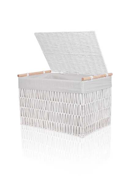 The Mia Cesta Hasır Organizer Sepet Beyaz 57x36x37 cm - 3